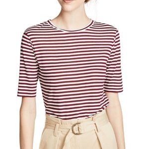 VINCE Midi Stripe Crop Tee - Small